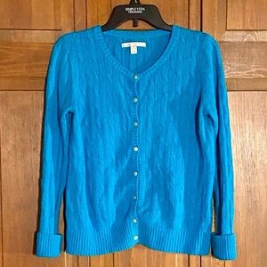 Old Navy Turquoise Blue Women's Cable Knit Cardigan
